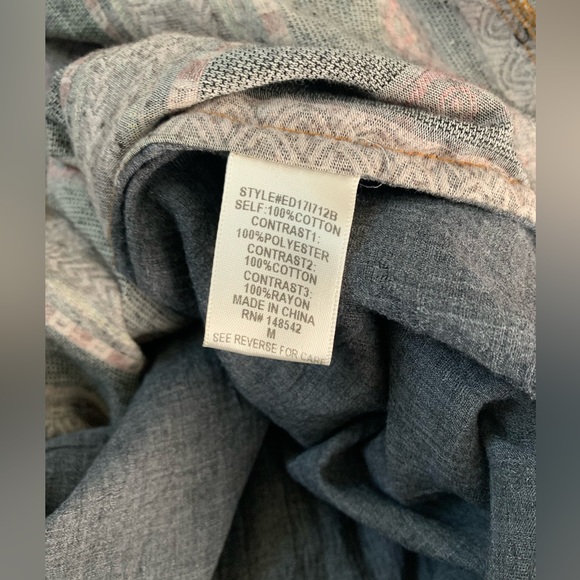 Aratta Silent Journey Mixed Fabric Button Up Dress M - Picture 8 of 8